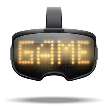 VR Goggles Game headset with light effect 库存插图