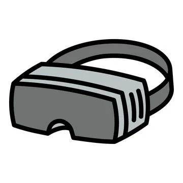 Vr goggles icon, outline style Stock Illustration