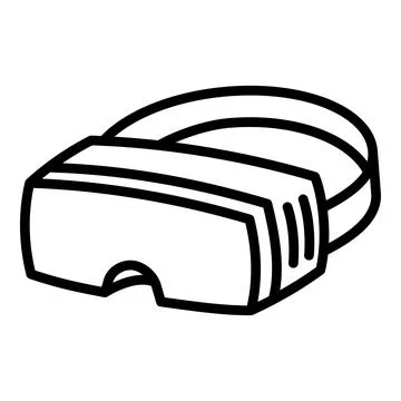 Vr goggles icon, outline style Stock Illustration