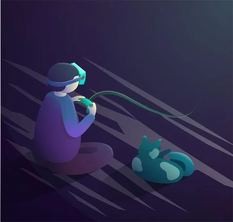 VR headset concept. Stock Illustration