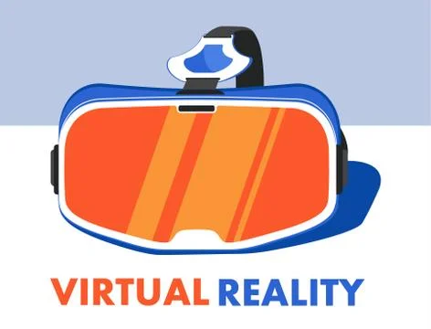 VR headset device in flat style Stock Illustration