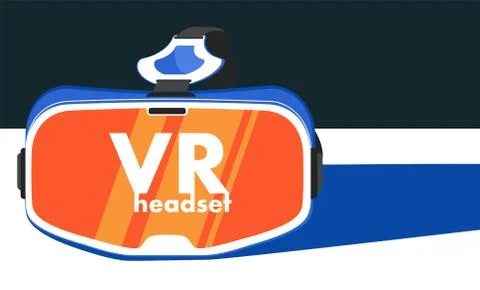 VR headset device in flat style Stock Illustration