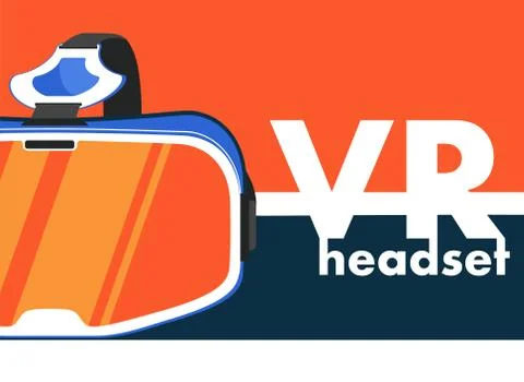 VR headset device in flat style Stock Illustration
