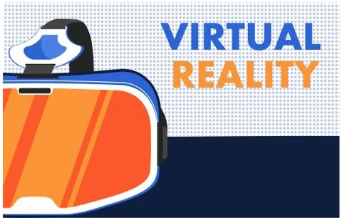 VR headset device in flat style Stock Illustration
