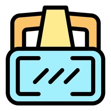 Vr headset displaying loading status, immersive gaming experience Stock Illustration