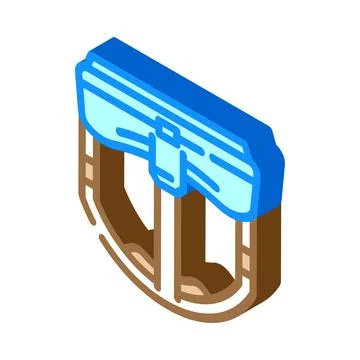 Vr headset gaming gaming pc isometric icon vector illustration Stock Illustration