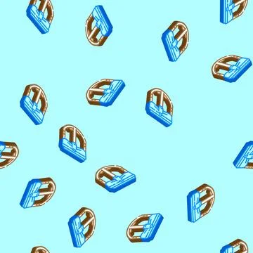 Vr headset gaming gaming pc isometric icon seamless pattern Stock Illustration