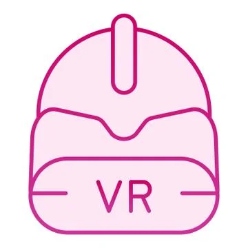 VR headset glasses flat icon. Vr mask vector illustration isolated on white Stock Illustration
