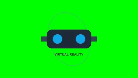 VR Headset Glow Icon Animated Motion Graphic Concept Stock Footage 341457068