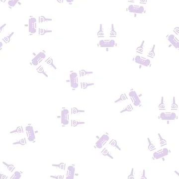 Vr headset glyph seamless pattern 스톡 일러스트