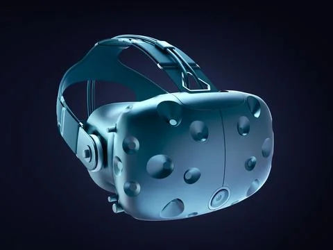 VR headset helmet AR 3d illustration Stock Illustration