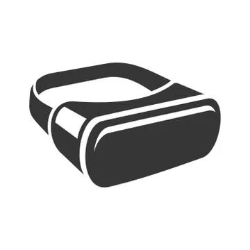 VR Headset Icon. 3D Style Virtual Reality Device. Vector 库存插图