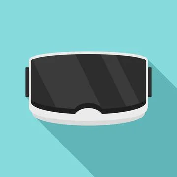 Vr headset icon, flat style Stock Illustration