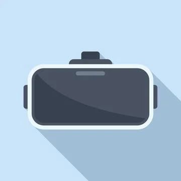 Vr headset icon flat vector. Game mask Illustrazione stock