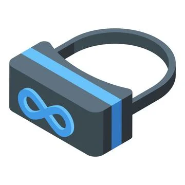 Vr headset icon isometric vector. Global screen tech Stock Illustration