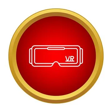 Vr headset icon representing virtual reality technology Stock Illustration