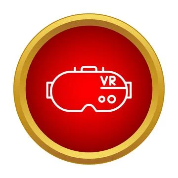 Vr headset icon representing virtual reality technology Stock Illustration