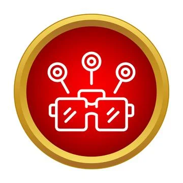 Vr headset icon representing virtual reality technology Stock Illustration