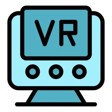 Vr headset icon showing virtual reality experience Illustrazione stock