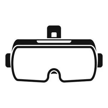 Vr headset icon, simple style Stock Illustration