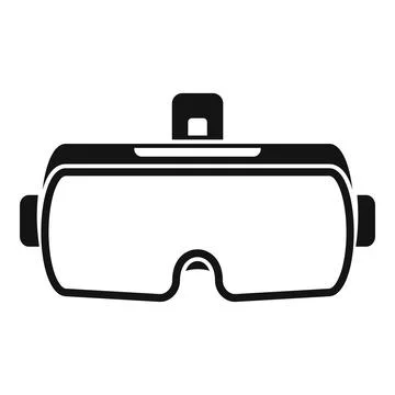 Vr headset icon, simple style Stock Illustration