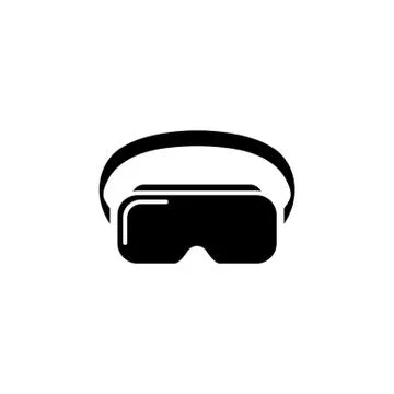 VR headset icon. Virtual reality device, glasses. Vector on isolated white ba Stock Illustration