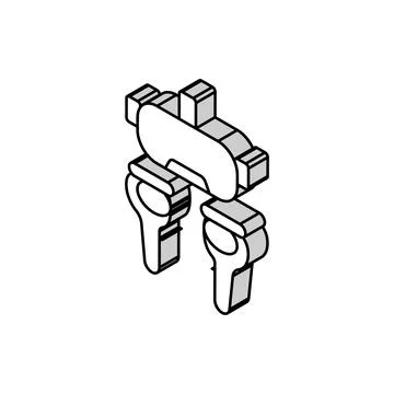 Vr headset isometric icon vector illustration Stock Illustration