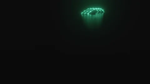 VR Headset with Light Mesh Effect Stock Footage 106430258