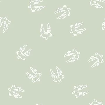 Vr headset line seamless pattern イラスト素材