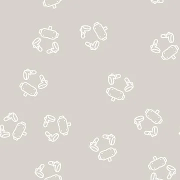 Vr headset line seamless pattern Stock Illustration