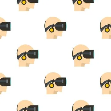 VR headset pattern seamless Illustrazione stock