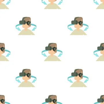 Vr headset pattern seamless vector 스톡 일러스트