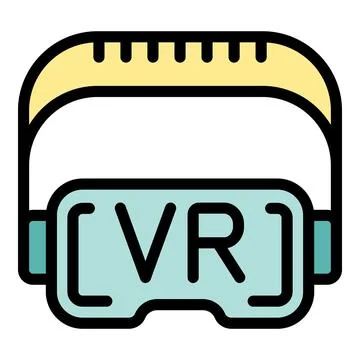Vr headset providing immersive virtual reality experience Stock Illustration