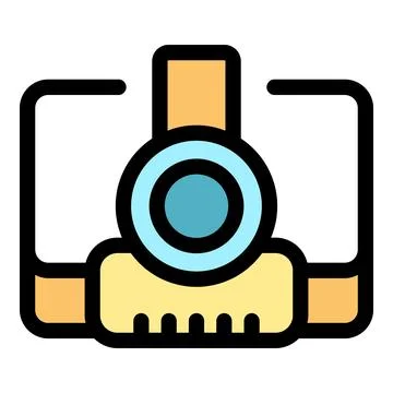 Vr headset showing immersive virtual reality experience 스톡 일러스트