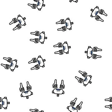 Vr headset vector seamless pattern Stock Illustration