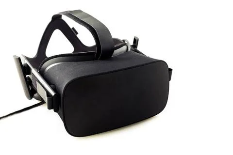 VR headset - virtual reality glasses for simulation of reality for differe... 写真素材