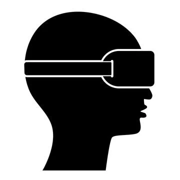 VR Headset, Virtual Reality Icon Stock Illustration