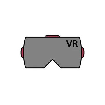 VR helmet icon. Illustrazione stock