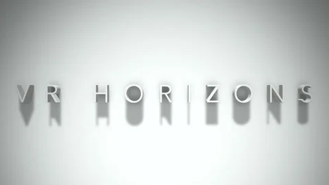 Vr horizons 3D title animation with shadows on a white background Stock Footage 297085698
