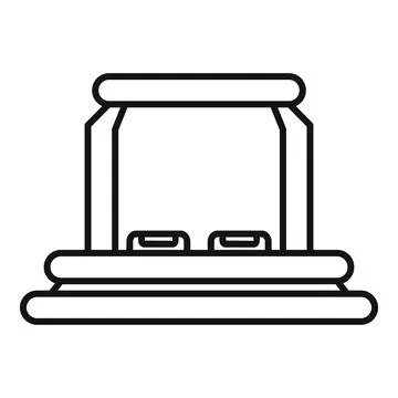 Vr interface platform icon outline vector. Cyber social program Stock Illustration