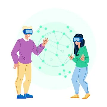 Vr learning vector 库存插图