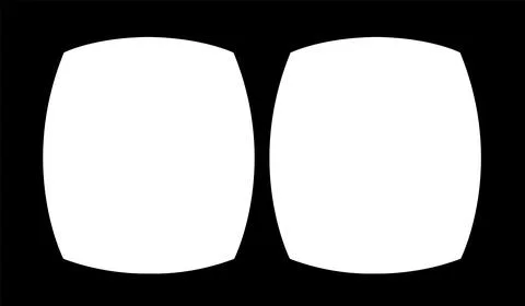 VR lens shape frame. View from virtual reality headset Stock Illustration