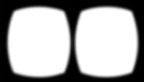 VR lens shape frame. View from virtual reality headset Stock Illustration