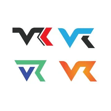 VR letter arrow icon vector concept design web Stock Illustration