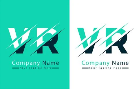 VR Letter Logo Vector Design Template Elements Illustrazione stock