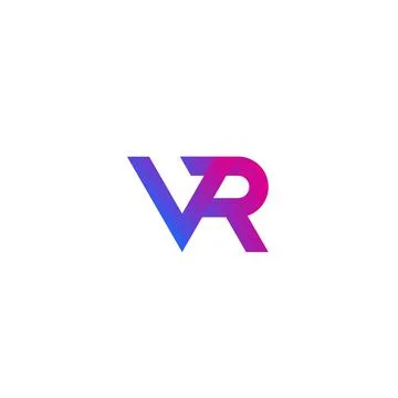 VR letters logo, vector design Stock Illustration