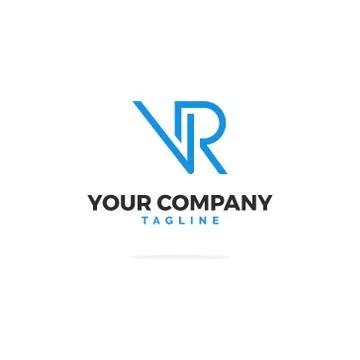 VR Letters Logo Vector Illustration Stock Illustration