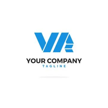 VR Letters Logo Vector Ribbon Stock Illustration