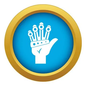 Vr manipulator icon blue vector isolated Illustrazione stock
