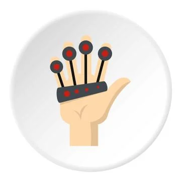 Vr manipulator icon circle Illustrazione stock